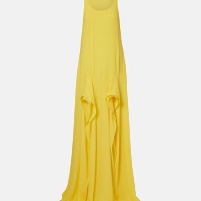 Alaïa Ruffled Georgette Maxi Dress