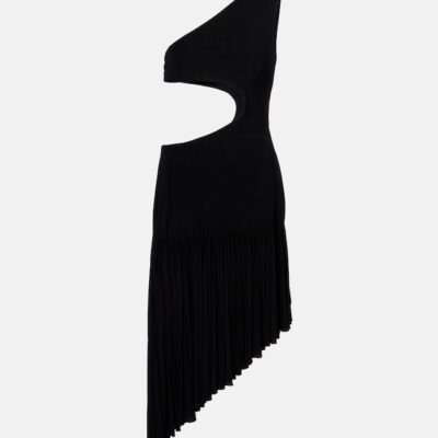 Alaïa One-Shoulder Cutout Midi Dress