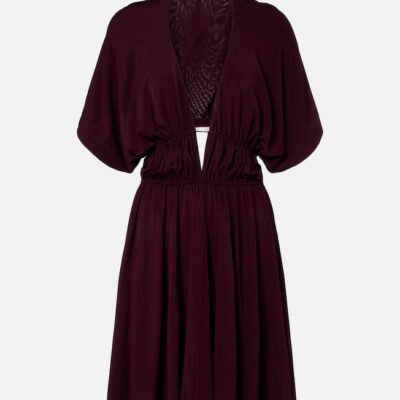 Alaïa Gathered Open-Back Minidress