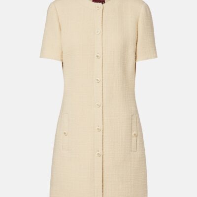 Gucci Double G Wool-Blend Tweed Minidress