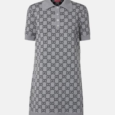 Gucci Gg Wool-Blend Polo Dress