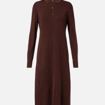 Loro Piana Lyskamm Knitted Silk Polo Dress