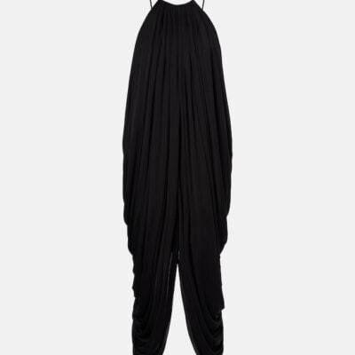Loewe Draped Open-Back Silk Midi Dress