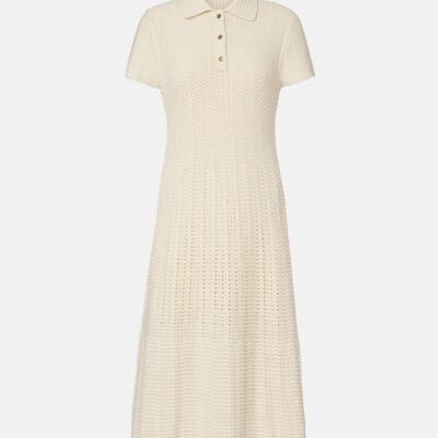 Loro Piana Arola Knitted Cotton Polo Dress