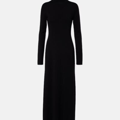 The Row Leoline Turtleneck Virgin Wool Maxi Dress