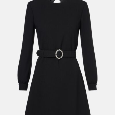 Saint Laurent Embellished Open-Back Minidress
