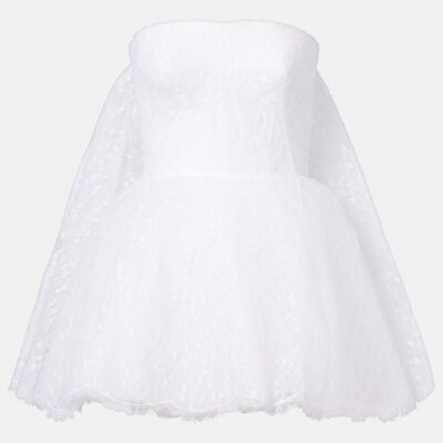 Givenchy Caped Lace Bustier Dress