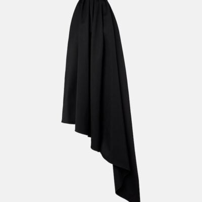 Givenchy Asymmetric Draped Wool Cocktail Dress
