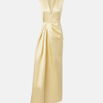 Givenchy Draped Silk Satin Gown