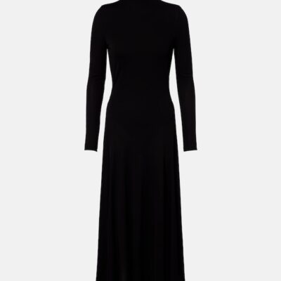 Alaïa Heart Cutout Jersey Midi Dress