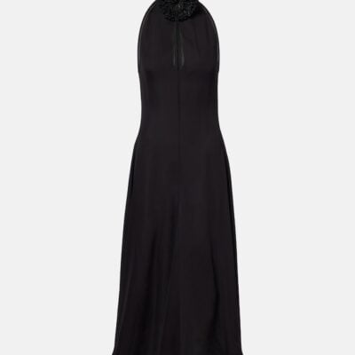 Alaïa Flower Halterneck Midi Dresss