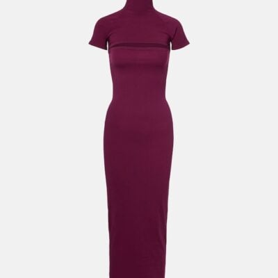 Alaïa Second-Skin Jersey Midi Dress