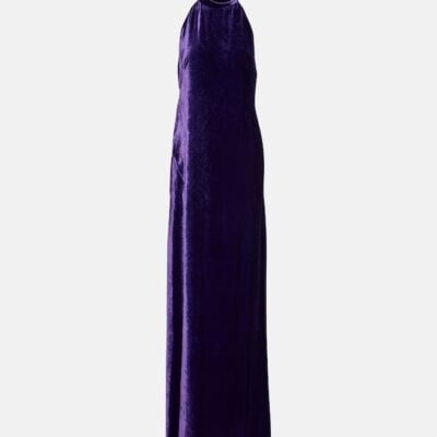 Ralph Lauren Collection Tatum Halterneck Velvet Gown