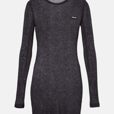 Miu Miu Logo Cotton Jersey Minidress