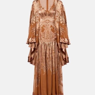 Zimmermann Memento Burnout Paisley Semi-Sheer Gown