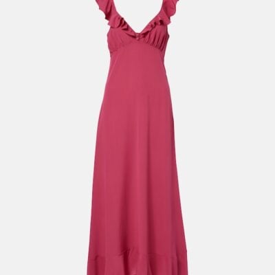 Chloé Ruffled Silk Midi Dress