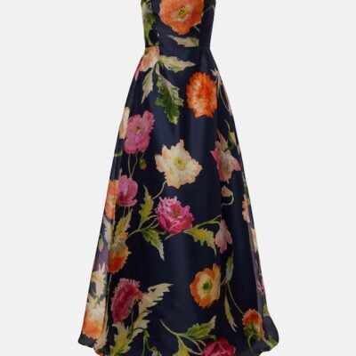 Carolina Herrera Floral Silk Gown