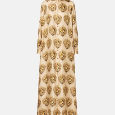 Dolce&Gabbana Printed Silk Shirt Dress