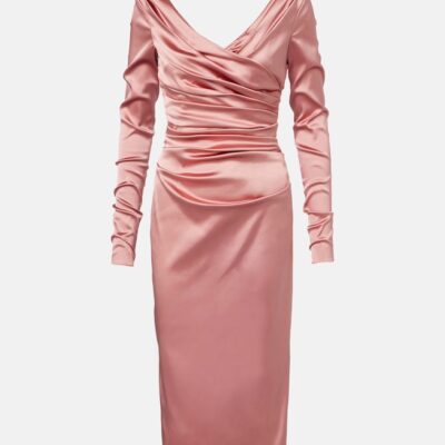 Dolce&Gabbana Draped Satin Midi Dress