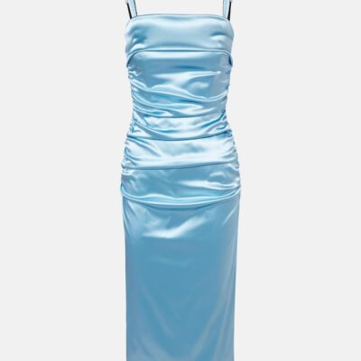 Dolce&Gabbana Ruched Satin Cocktail Dress