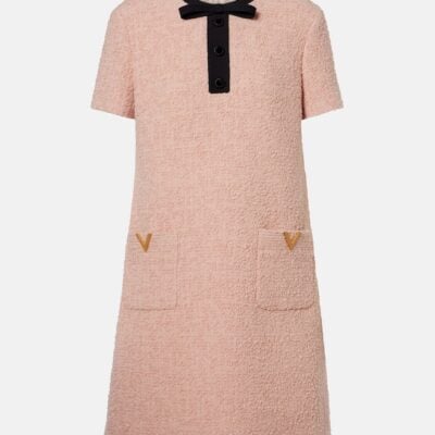 Valentino Vgold Wool-Blend Tweed Minidress