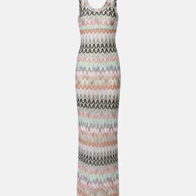 Missoni Sequined Knitted Lamé Gown