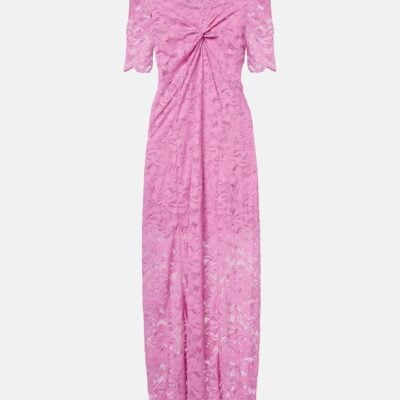 Rabanne Off-Shoulder Lace Midi Dress
