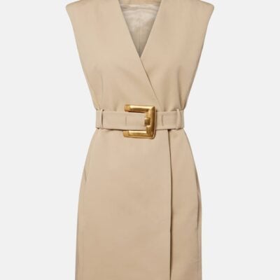 Balmain Belted Cotton Minidress