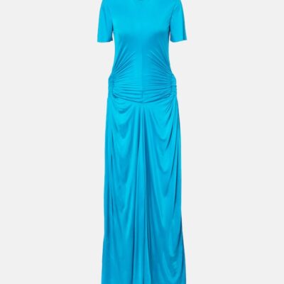 Loewe Cutout Draped Jersey Maxi Dress