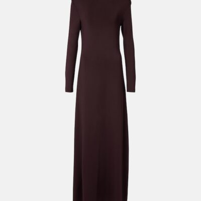 Bottega Veneta Open-Back Compact Knit Maxi Dress