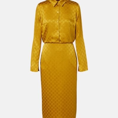 Gucci Gg Jacquard Shirt Dress