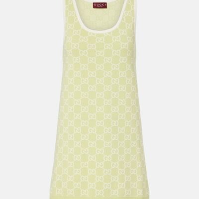 Gucci Gg Cotton Jacquard Minidress