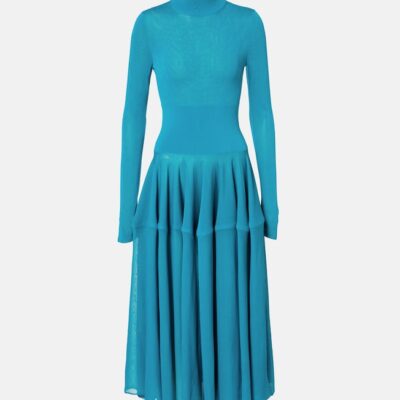 Alaïa Turtleneck Midi Dress