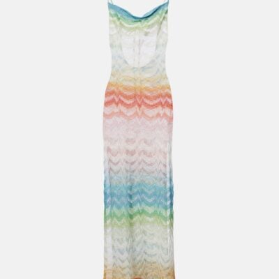 Missoni Open-Knit Lamé Maxi Dress