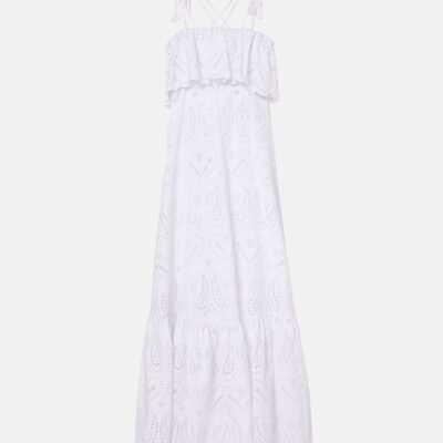 Etro Broderie Anglaise Cotton-Blend Maxi Dress