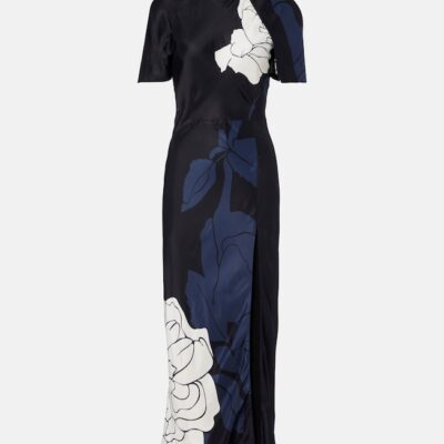 Victoria Beckham Floral Midi Dress