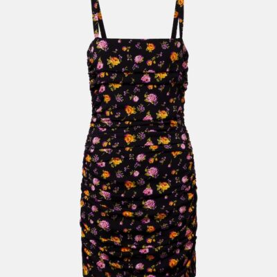 Dolce&Gabbana Floral Silk-Blend Charmeuse Minidress