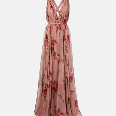 Dolce&Gabbana Floral Silk Chiffon Gown