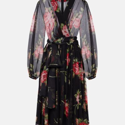 Dolce&Gabbana Floral Silk Midi Dress
