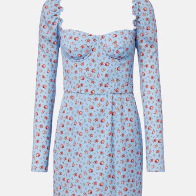 Dolce&Gabbana Floral Silk-Blend Minidress