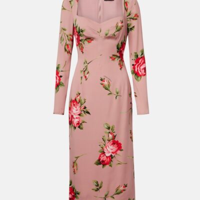 Dolce&Gabbana Floral Silk-Blend Cocktail Dress