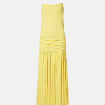 Jacquemus Abiha Gathered Jersey Midi Dress