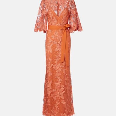 Elie Saab Embroidered Lace And Tulle Gown