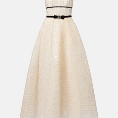 Elie Saab Embellished Belted Gown