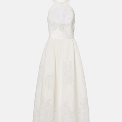 Elie Saab Embroidered Halterneck Cocktail Dress