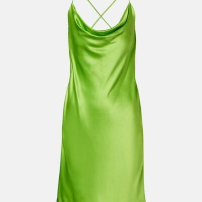 Saint Laurent Silk Satin Slip Dress