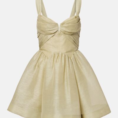 Zimmermann Rebellion Linen And Silk Organza Minidress
