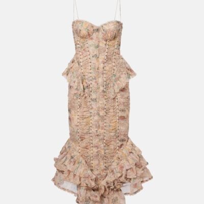Zimmermann Rebellion Floral Silk Midi Dress