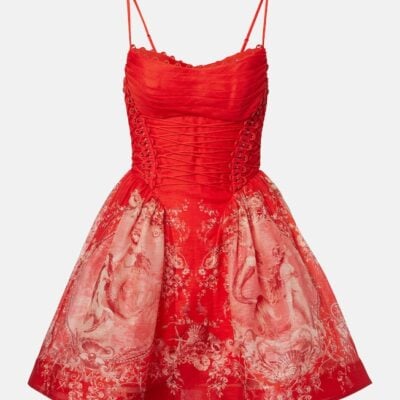Zimmermann Rebellion Linen And Silk Minidress