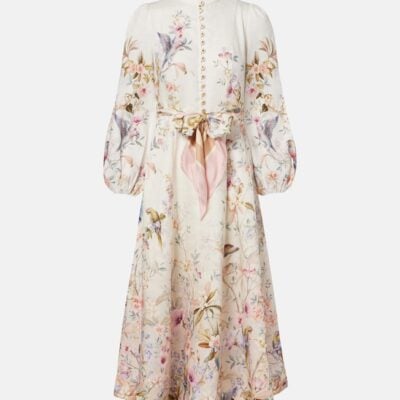 Zimmermann Rebellion Printed Linen Midi Dress